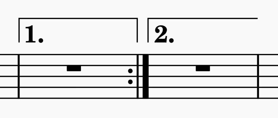 1st and 2nd ending