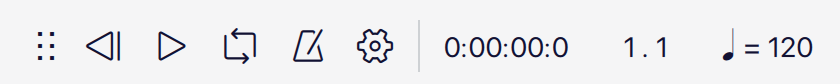 Picture of the playback toolbar